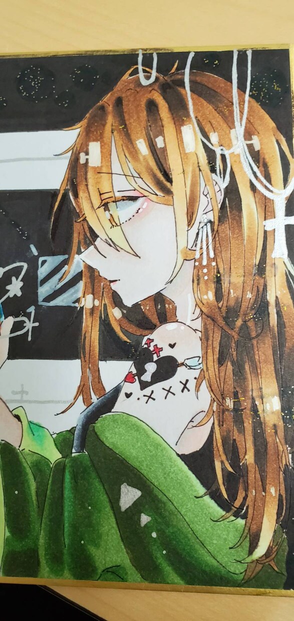 アナログで描く！！ダークで綺麗な独特な絵を描きます 貴方のご要望に応えて色紙に絵を描きます イメージ4
