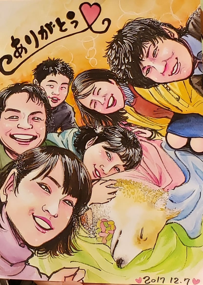 カップルや家族の似顔絵、ギャルコスプレ描きます きらびやかで美人な似顔絵に仕上げます。 イメージ5