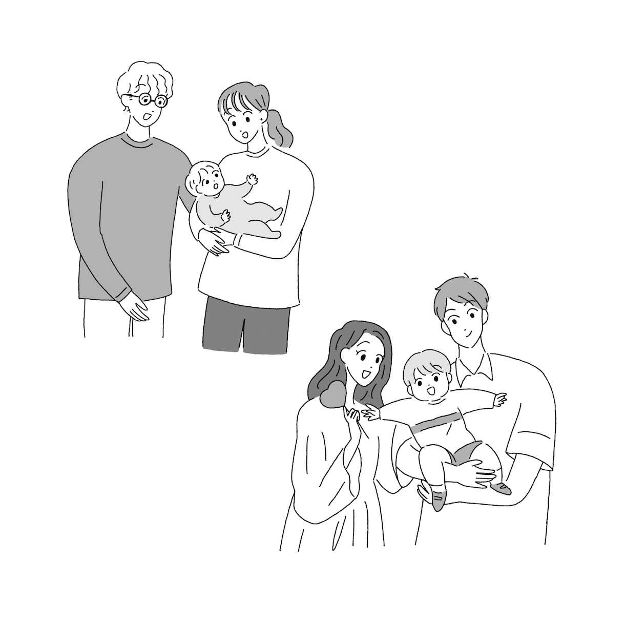 シンプルで使いやすいイラストをお描きします スタイリッシュな線画で似顔絵やカットイラスト(カラー可) イメージ9