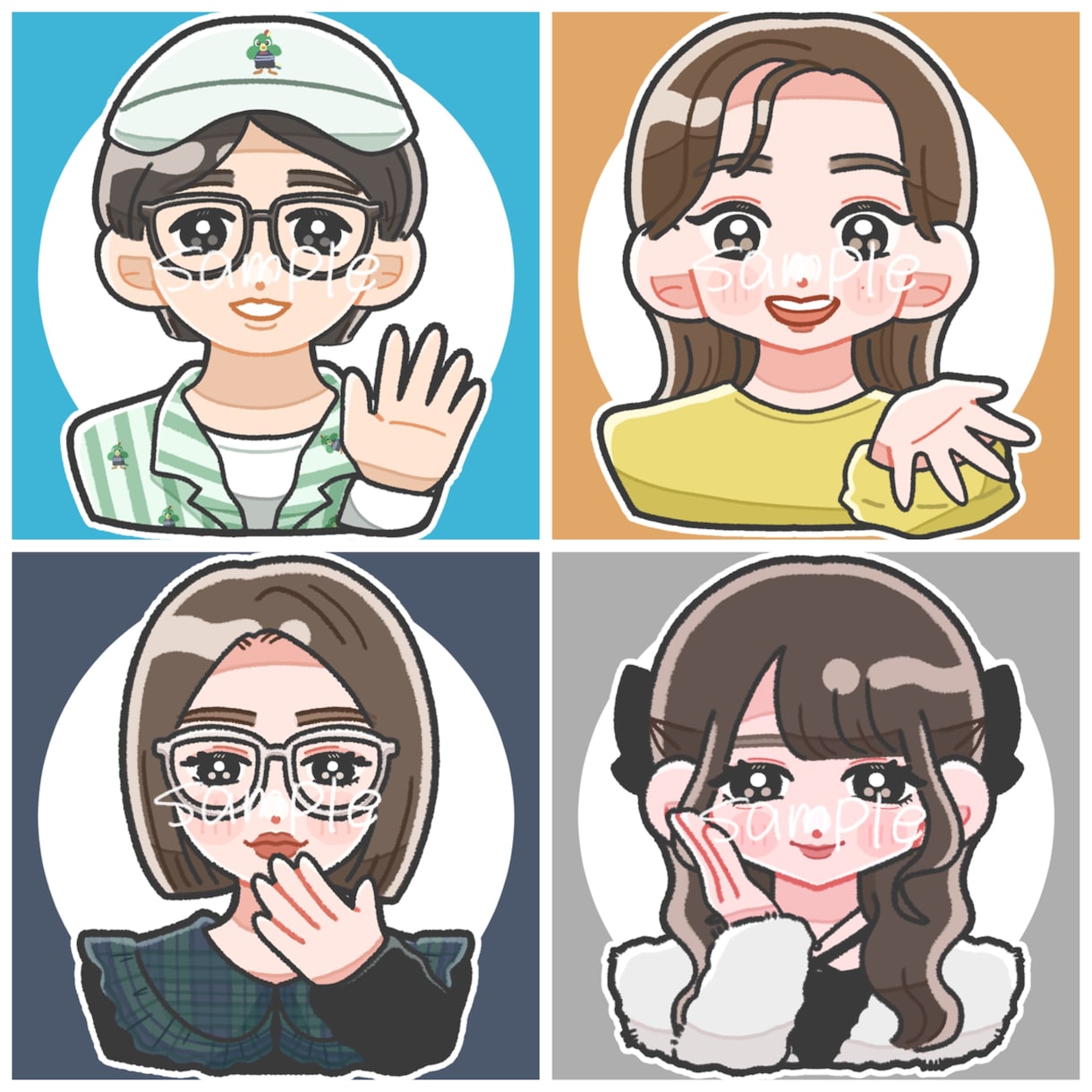 ゆるくてかわいい似顔絵描きます デフォルメでかわいい！プレゼントにもぴったりです★彡 イメージ5