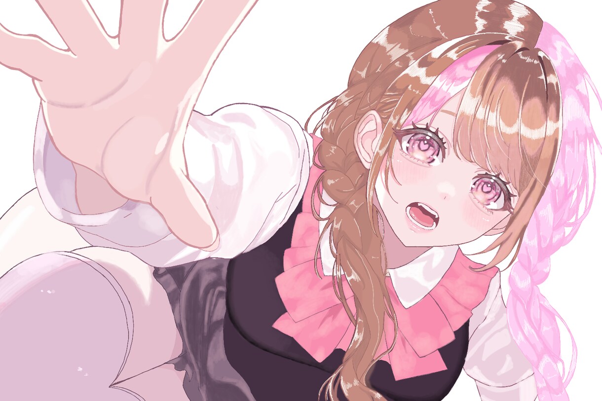 可愛い人物イラストを描きます 透明感×ガーリーな色合いで可愛く仕上げます！ イメージ1