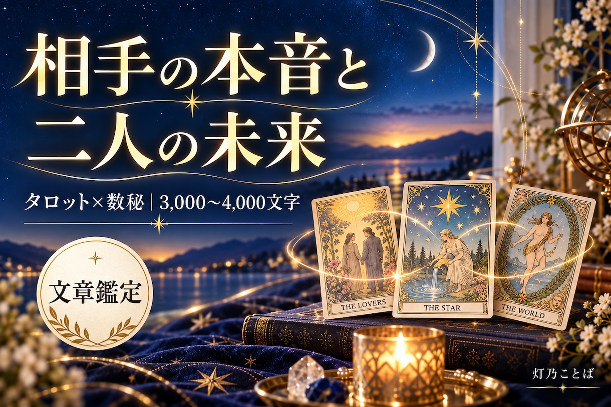相手の気持ち・本音と二人の未来をタロットで占います 片思い・復縁・音信不通｜今後3か月と行動を文章鑑定 イメージ2