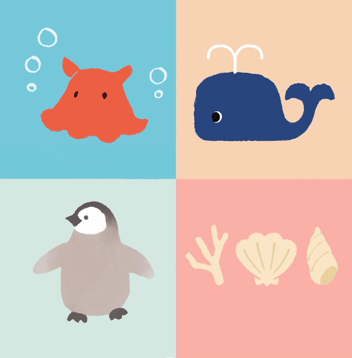 洗練されたモチーフや動物のイラストを描きます 元インハウスが描く、海外の絵本のようなおしゃれな世界観 イメージ2