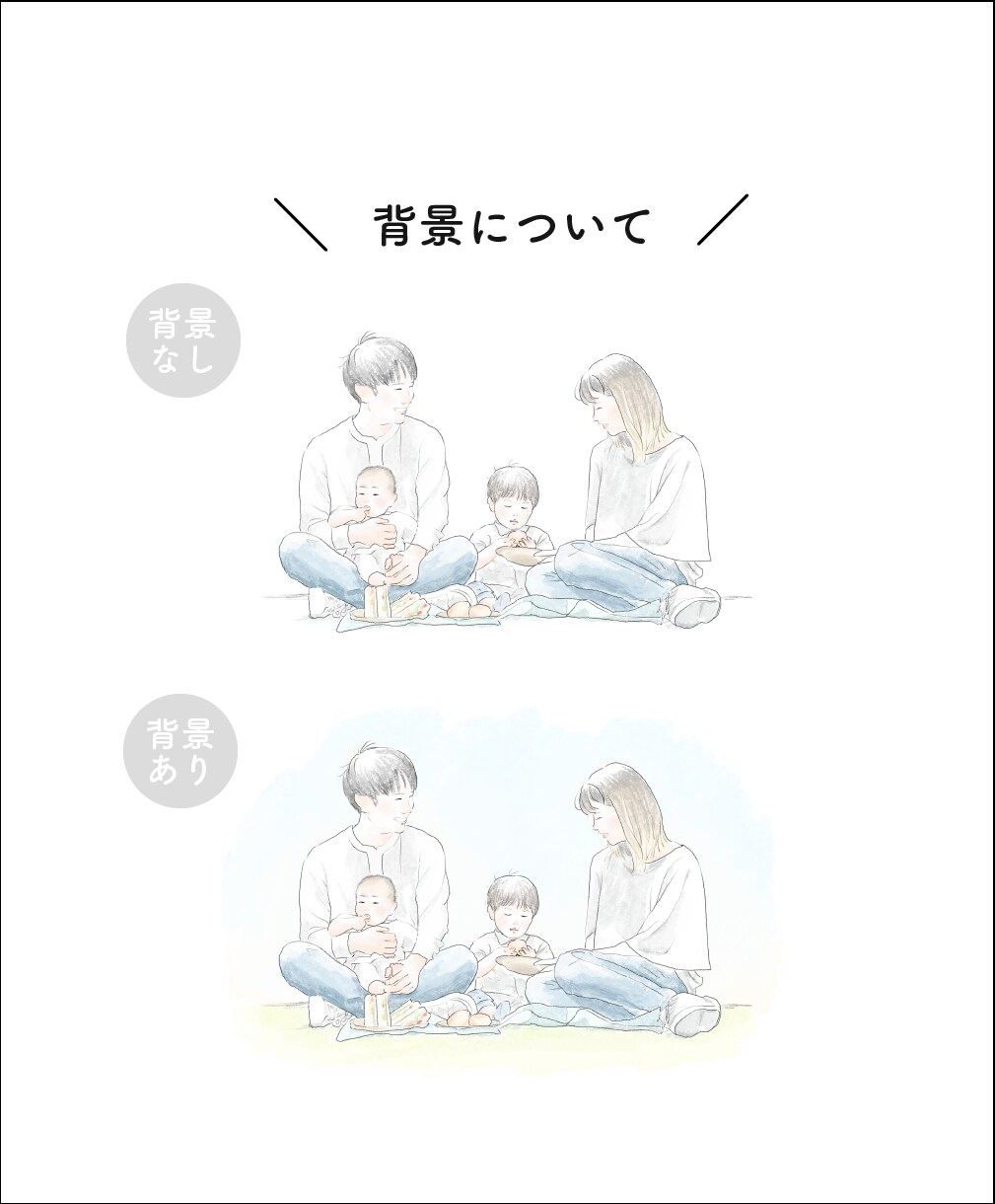 家族の思い出イラストにします 販売実績10名様までモニター価格で対応します！ イメージ4