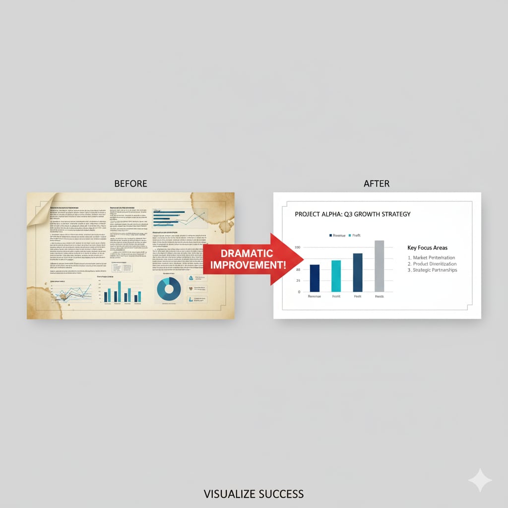 本当のメッセージが伝わる資料を作成します 歴20年のコンサルが本質的なメッセージが伝わるパワポ資料作成 イメージ1