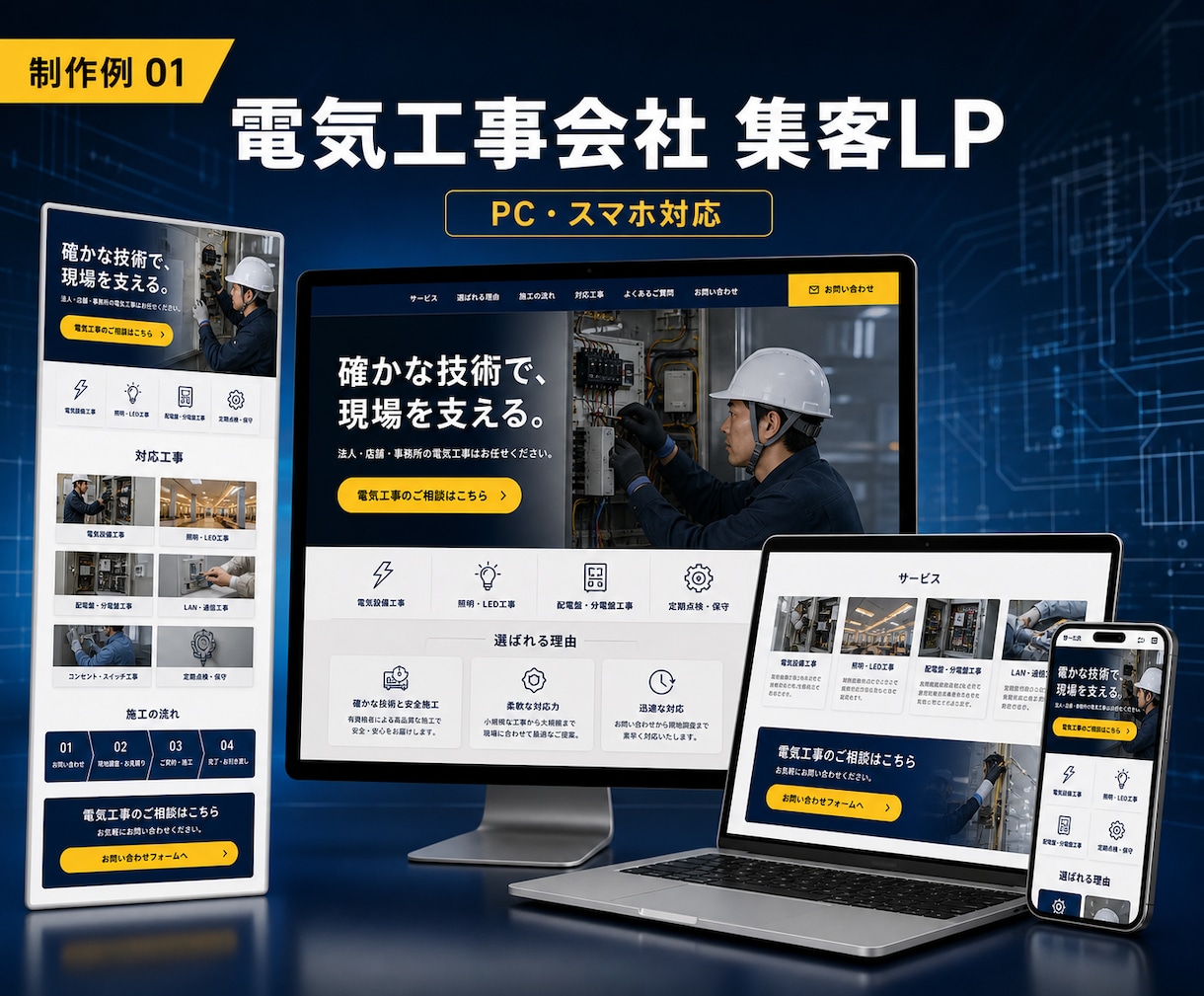 現場業向け問い合わせ獲得LPを制作します 現場業の問い合わせ獲得に特化したLP制作 イメージ6
