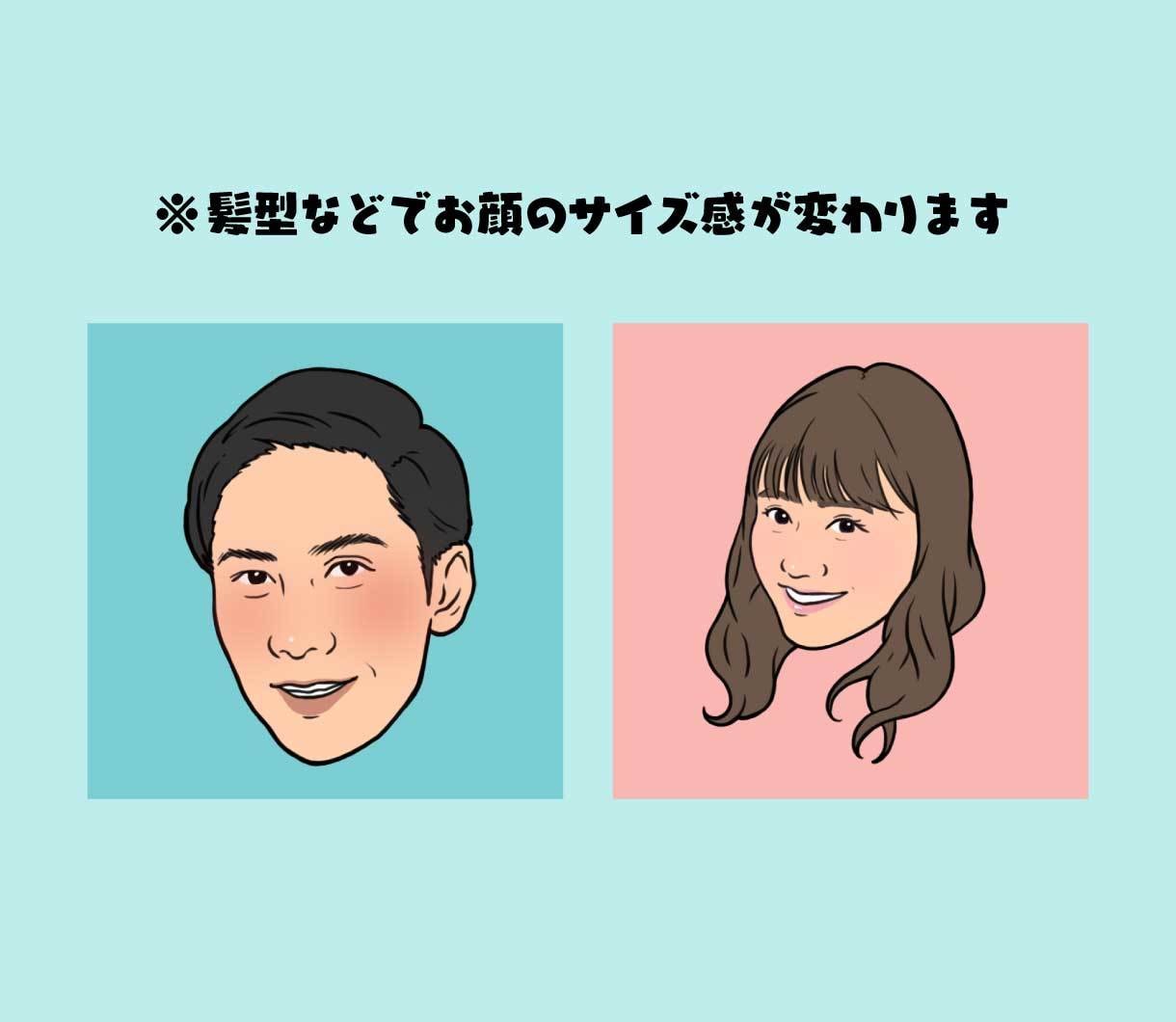 名刺・SNS等アイコンの似顔絵【顔のみ】制作します 様々な用途に使いやすい！シンプルな似顔絵 イメージ3