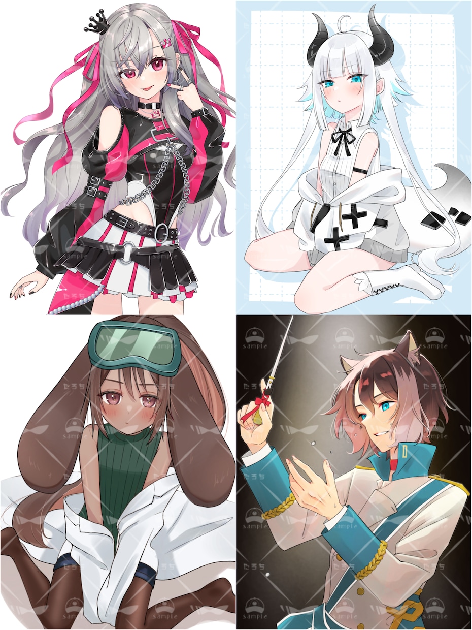 立ち絵、一枚絵を制作いたします 配信サムネ、アイコン、TRPG立ち絵等イラストを制作します イメージ4