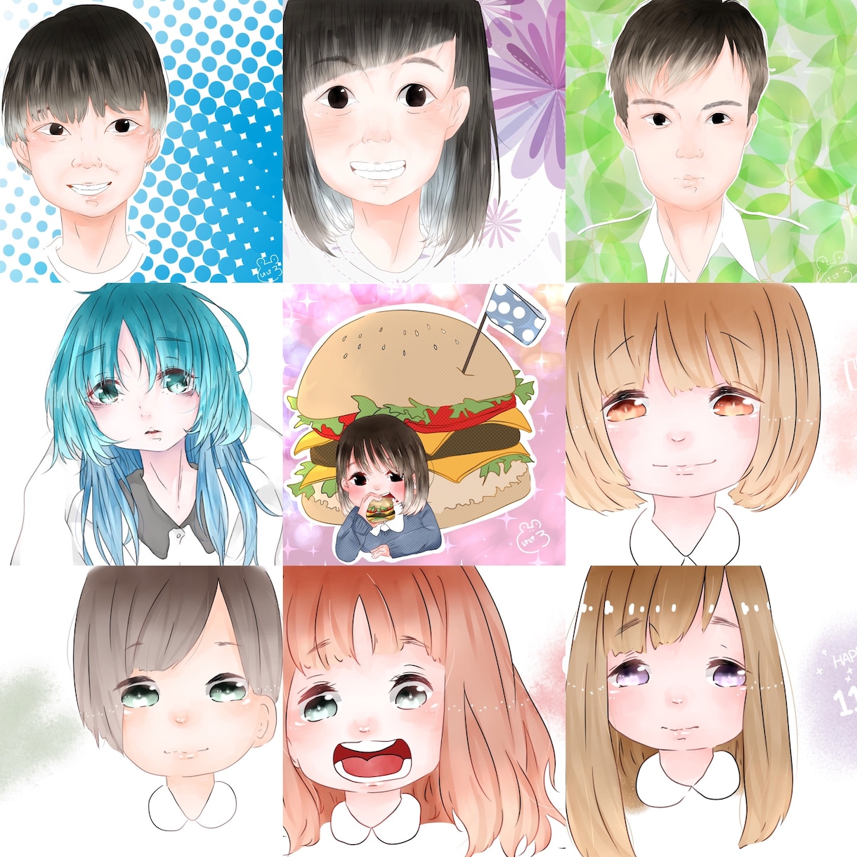 SNSで使用するオリジナルアイコン描きます 。創作、似顔絵、あなただけの特別な1枚を イメージ2