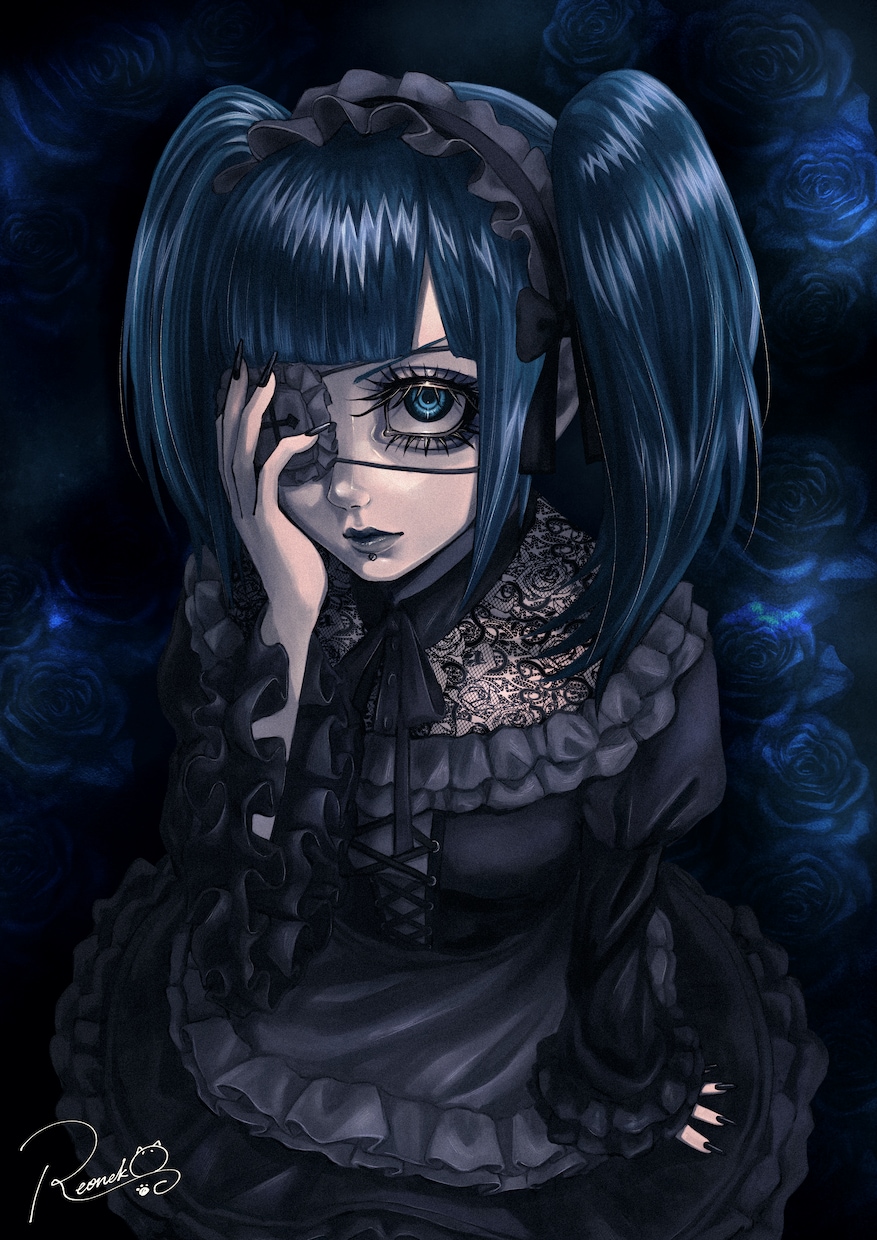 ダーク・儚い世界観のイラスト描きます 一枚絵、アイコン、サムネイル等お気軽にご相談ください！ イメージ5