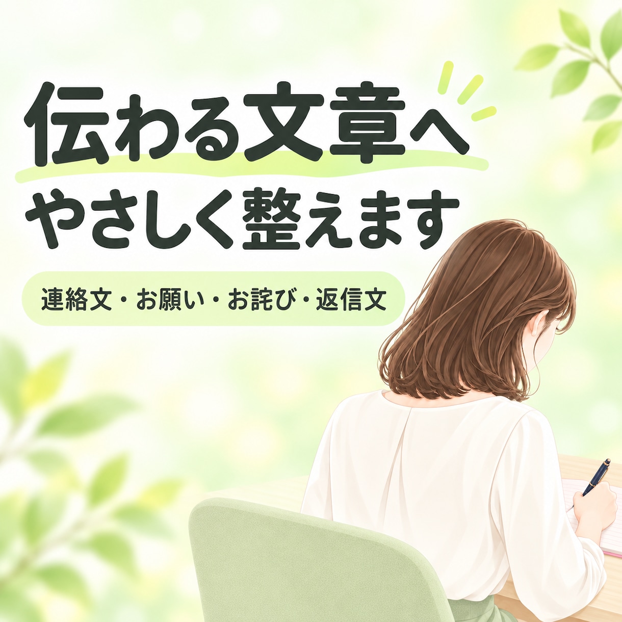 伝わる文章へやさしく整えます 連絡文・お願い・お詫び・返信文を丁寧に作成 イメージ1