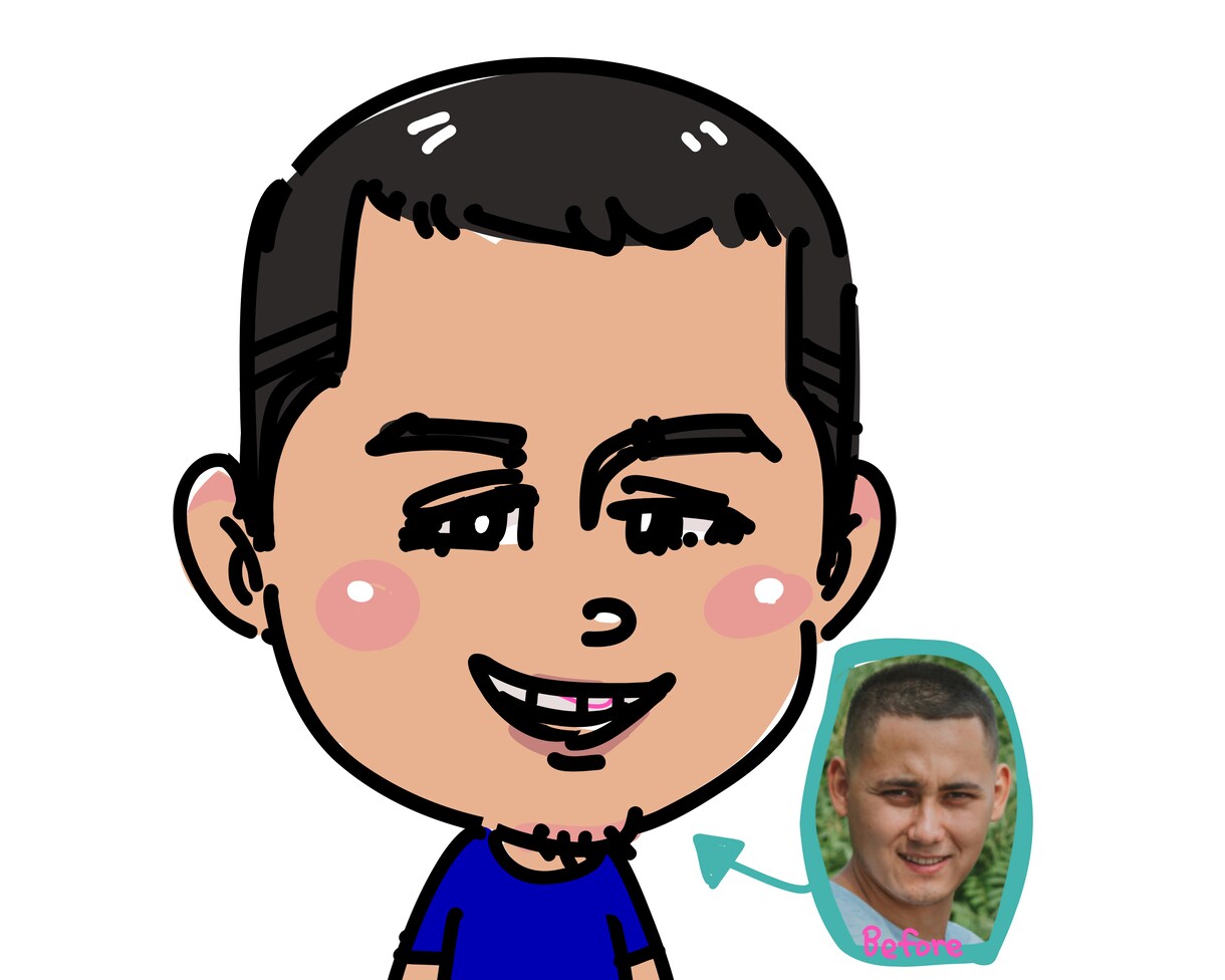 シンプルでカワイイ！インパクトある似顔絵描きます snsアイコン・ビジネス名刺等に！似顔絵で貴方をアピール イメージ8