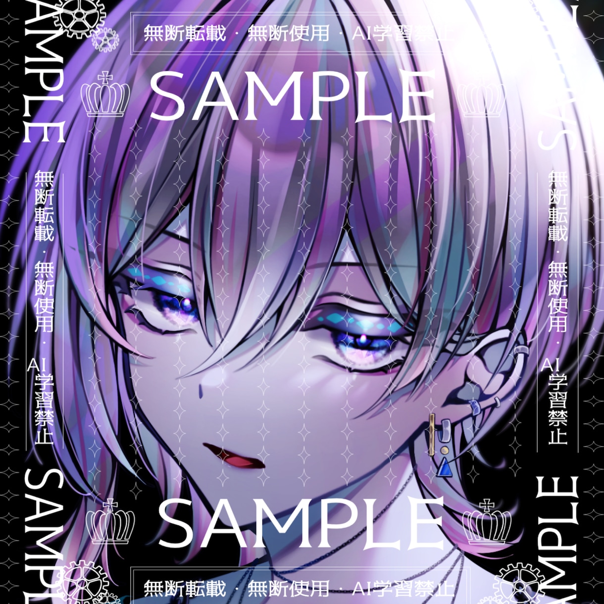 何度でも修正◎!キラキラで目立つアイコンを描きます カラフルでお好みのアイコンをオーダーメイドします☺︎ イメージ7