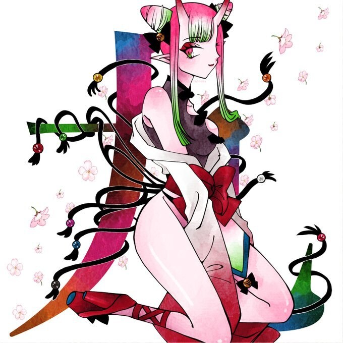 色とにじみが綺麗な和風イラスト描きます 和紙の質感やグラデーションが美しい和風イラスト描きます イメージ2