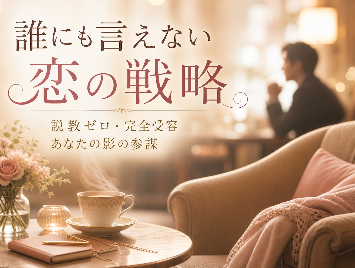 誰にも言えない複雑な恋に超合理的な最適解を出します 説教・道徳論は一切なし。純粋なあなたの恋を叶える裏の参謀。 イメージ1