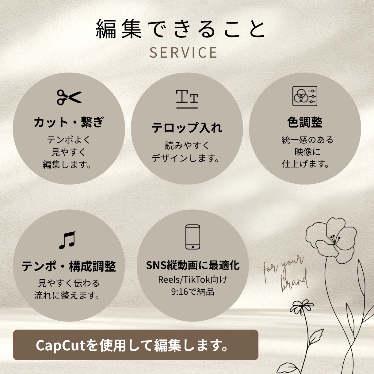 リール・SNS向け縦動画を編集します 素材を送るだけ。見やすく伝わる縦動画に仕上げます イメージ3