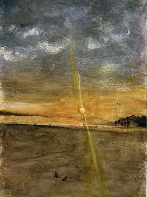 心に残る風景画（海、朝日、夕日、空など）描きます 水彩画を油絵のように描く風景画 イメージ3