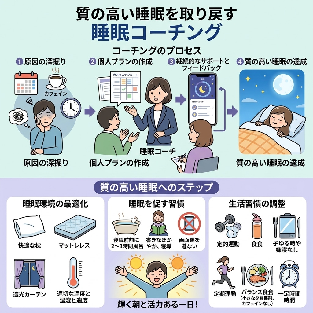 質の高い睡眠を取り戻すコーチングをします 体内時計を整えて、朝までぐっすり眠れるカラダへ イメージ1