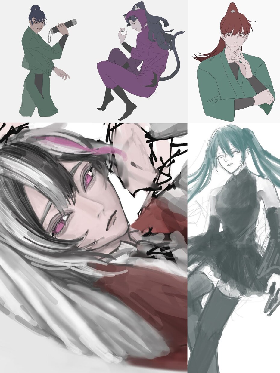 デジタルかアナログ(墨 ペン画)なんでも描きます デザイン 歌ってみたなどもおk イメージ3