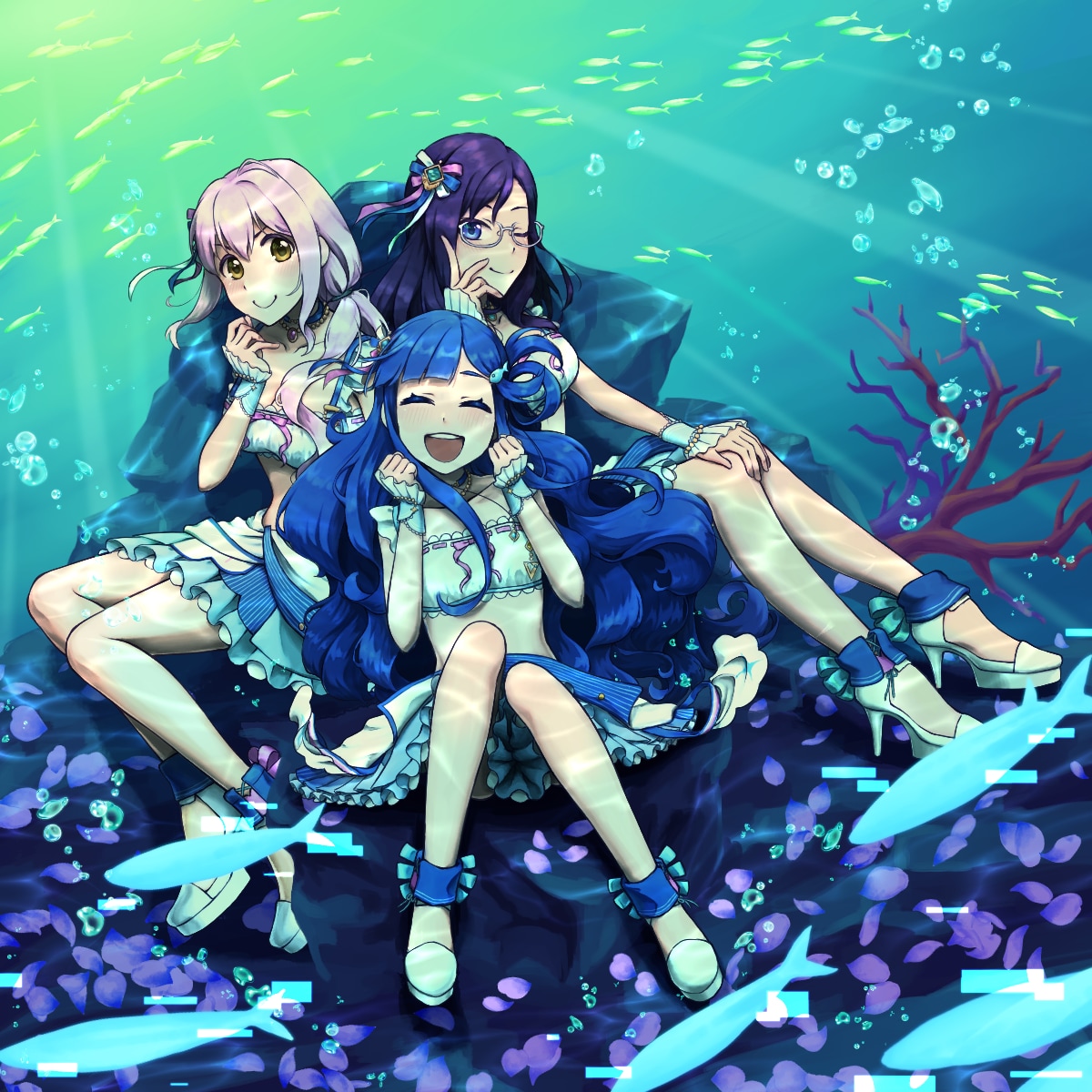 活動者さん向け！夏っぽいイラスト描きます 水中・水着・人魚化等…夏のグッズやおはV・おやVなどに☆ イメージ2