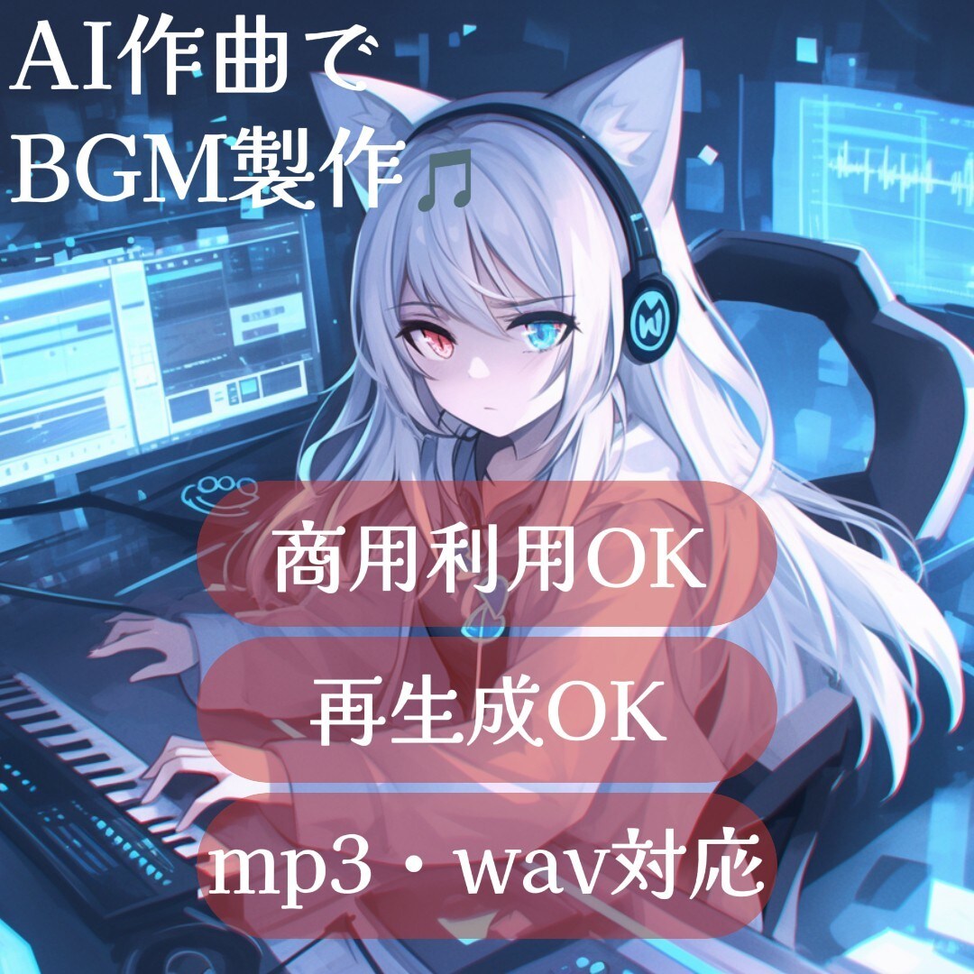 商用利用OK　AI作曲でBGM制作します 完成曲が合わなければ再生成対応OK！ イメージ1