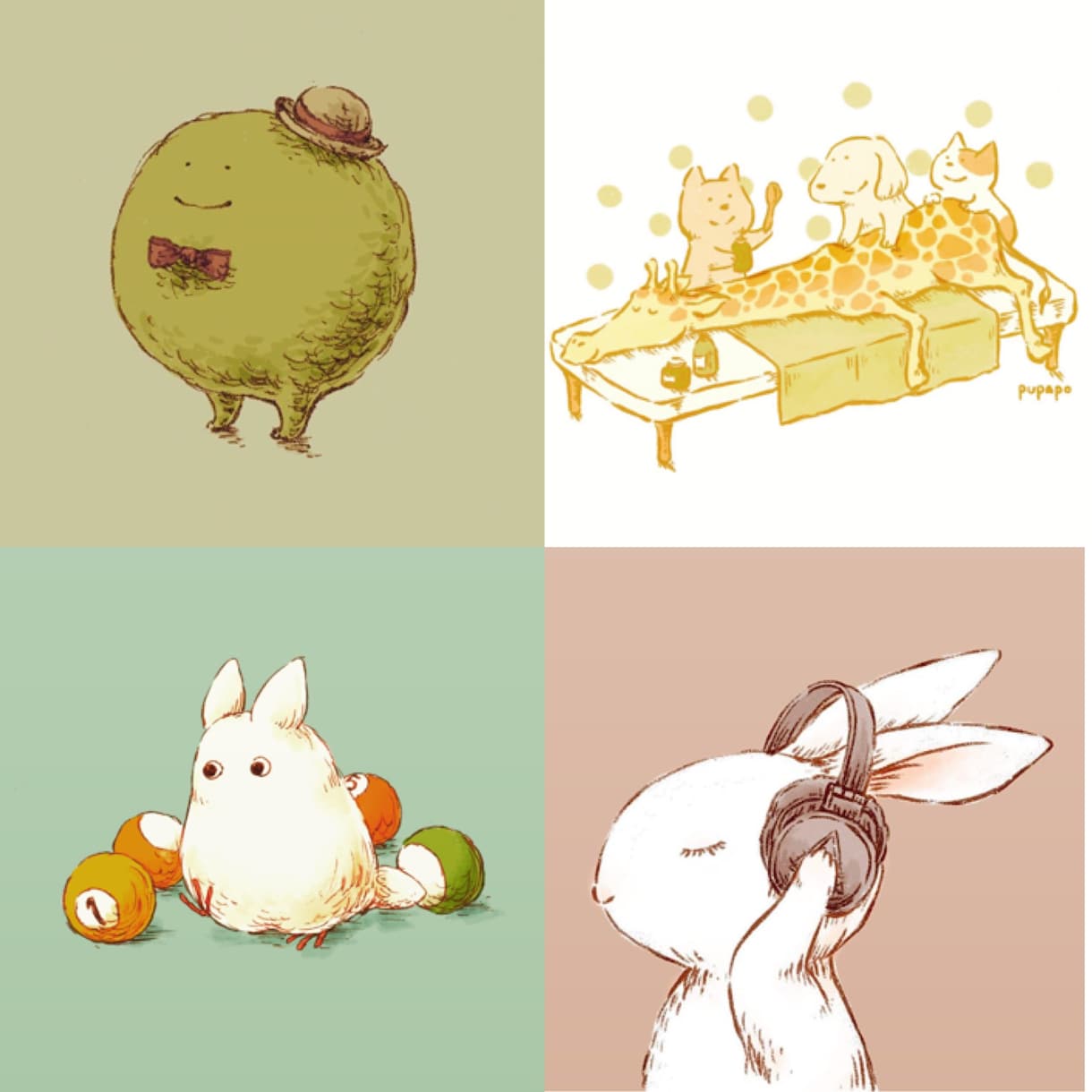 アイコン等に♡手描き風可愛い動物のイラスト描きます アイコン、チラシのカットイラストなどに！ イメージ3