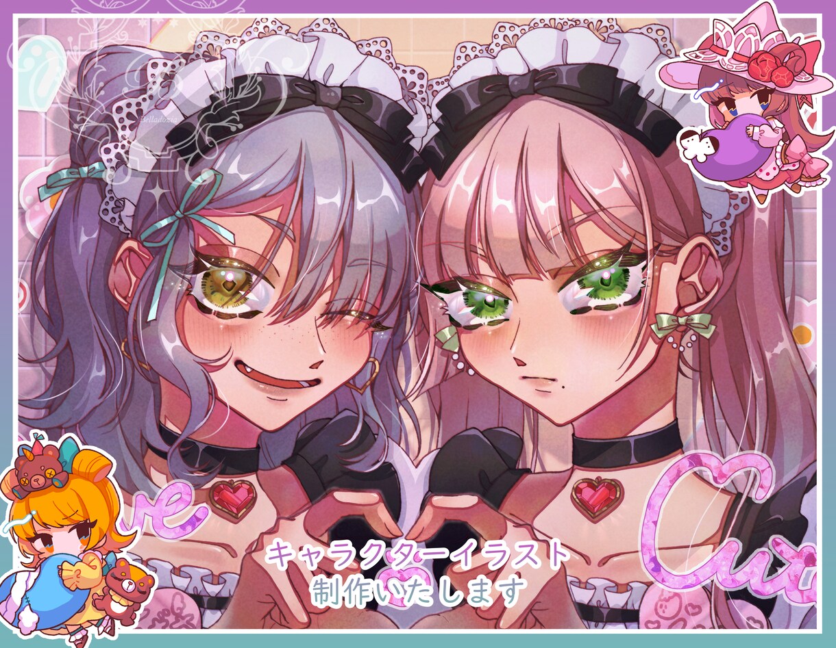 イラスト制作いたします アイコン、サムネイラスト、ブログのヘッダー、キャラ立ち絵など イメージ1