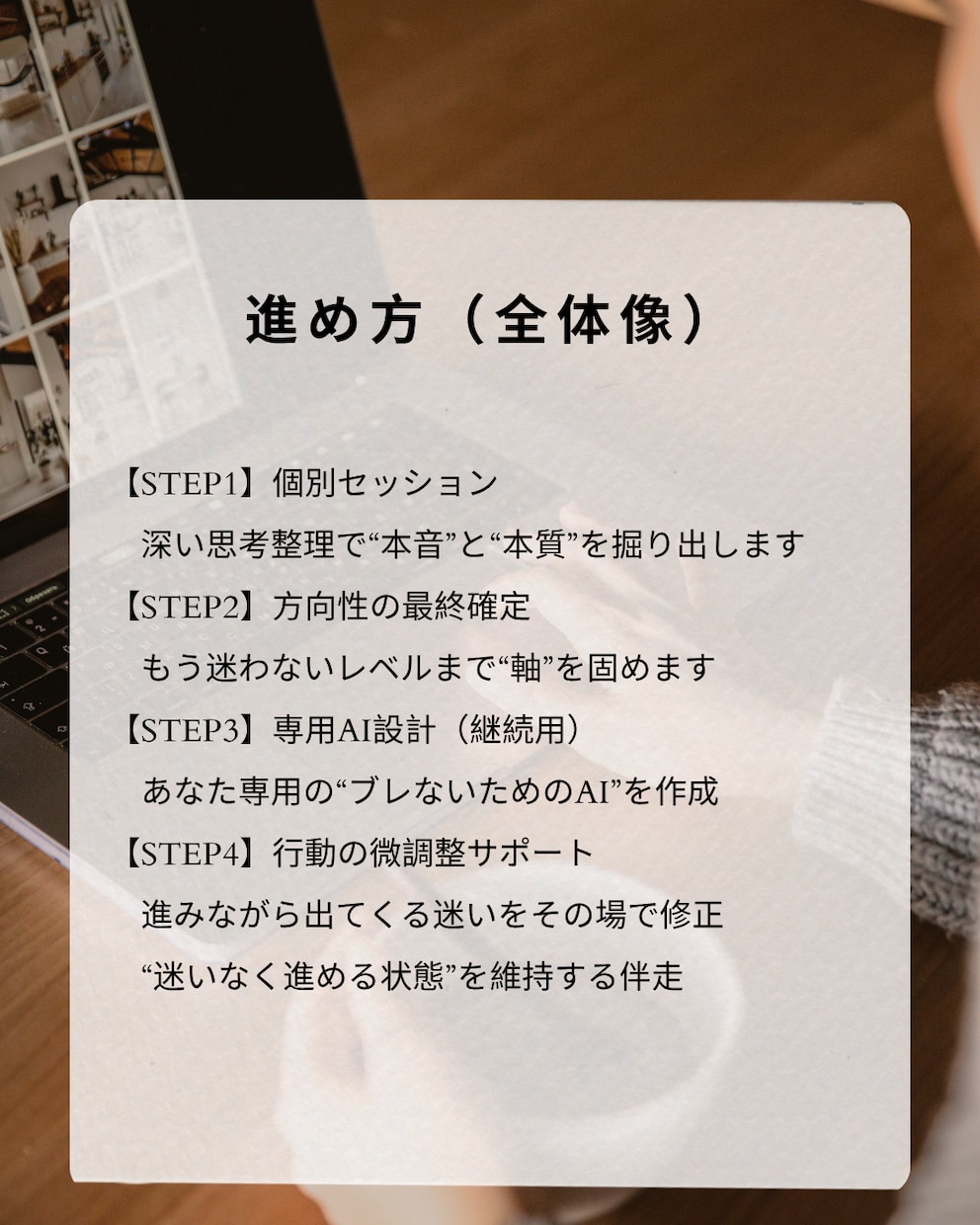 ズレを修正し収益化まで伴走します 分かっても動けない人のための伴走 イメージ2