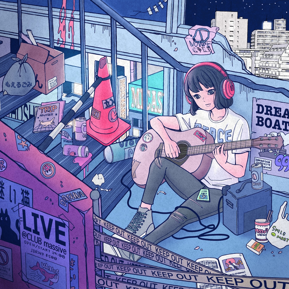 背景も主役の空気感のあるイラストを作成します 1枚でストーリーの見えるイラスト！音楽関連でも提供実績豊富！ イメージ3