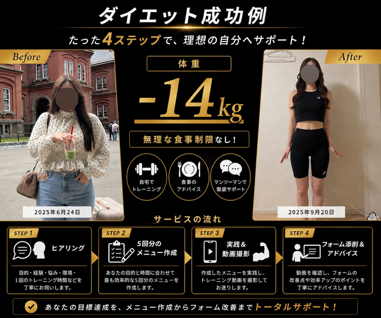 ジム・自宅対応！5回分の筋トレメニューを作成します 時間・目的・環境に合わせた完全オーダーメイド&動画・添削付き イメージ4