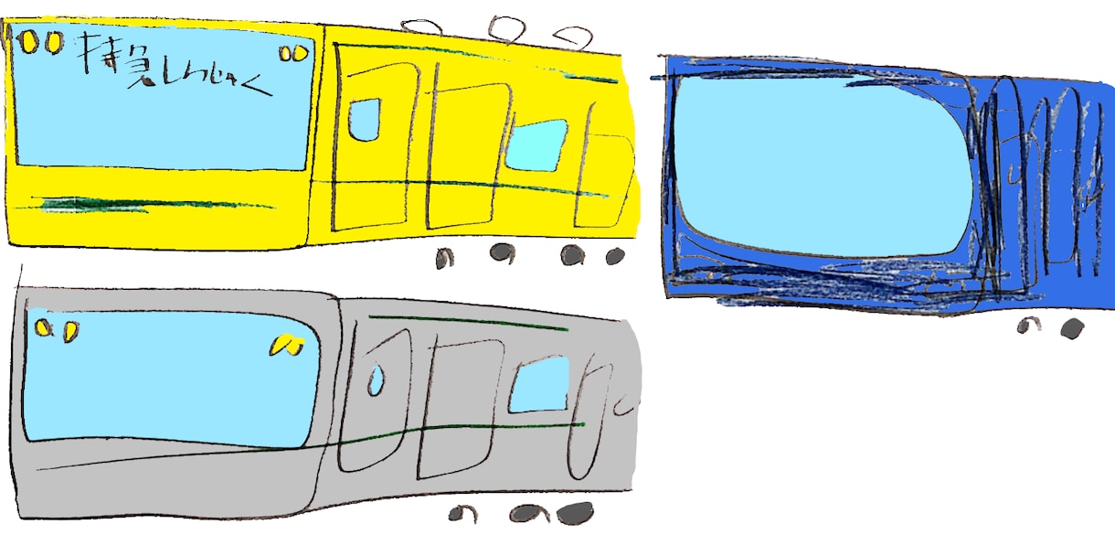 お子様が描いた絵を素敵なデジタルイラストにします 画像2枚から！額縁に入れて飾れば、まるで絵画のように。 イメージ6