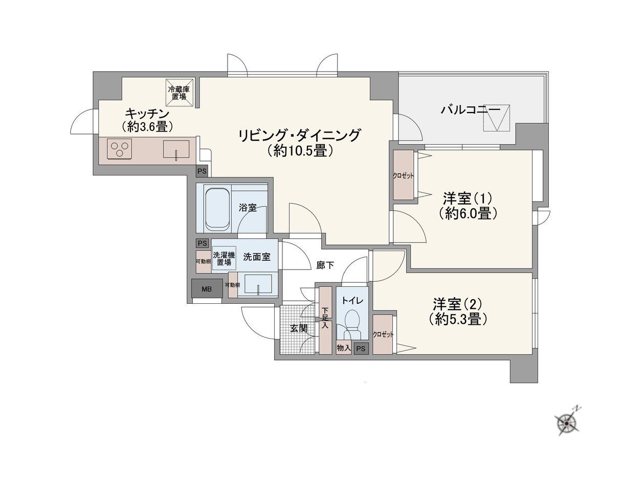 不動産広告用、マンション・一戸建間取り図作成します 可愛いポップなものから本格的な分譲マンション用までご相談可能 イメージ1