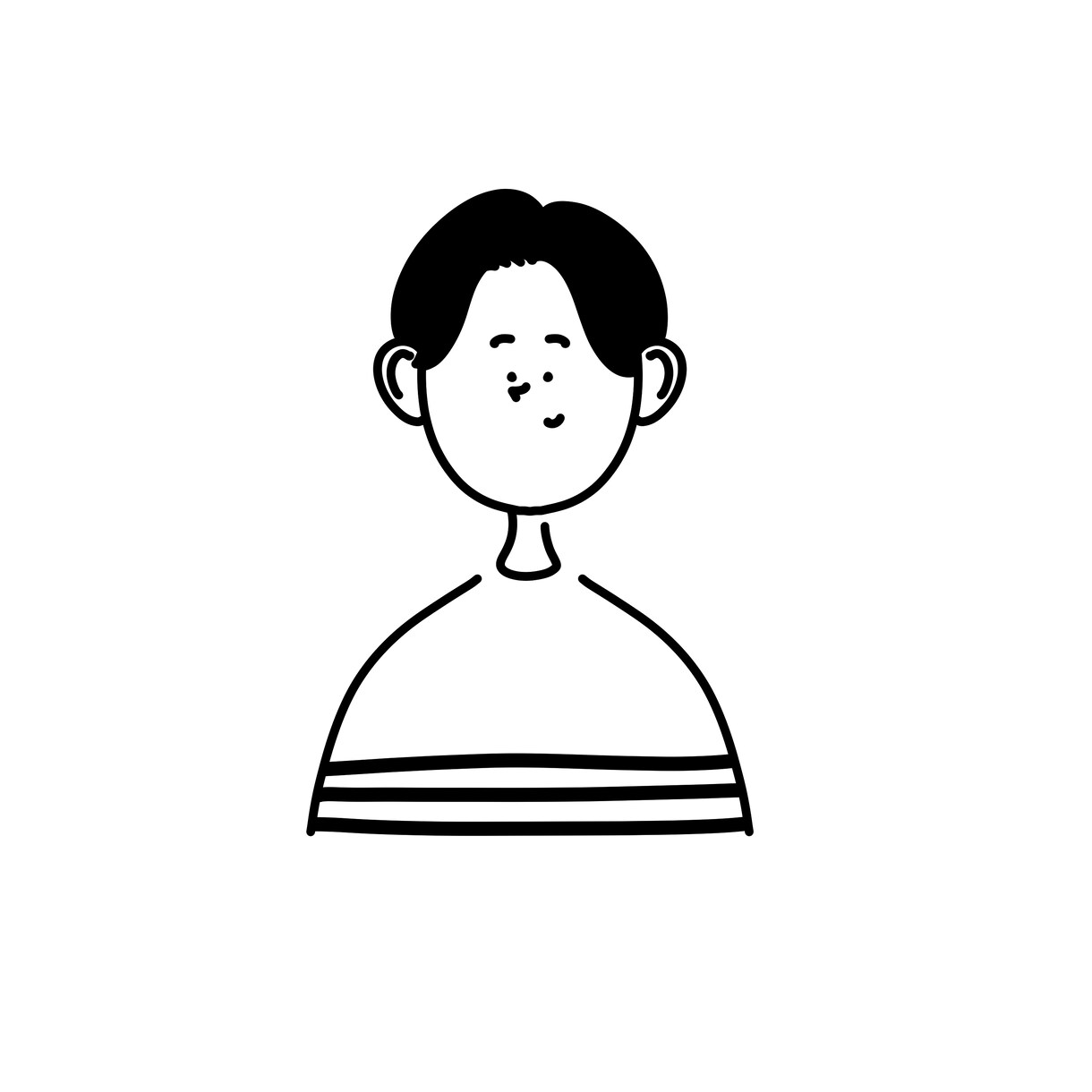 白黒のシンプルなアイコンを提供します 汎用性の高い白黒の人物イラストを破格で提供いたします！ イメージ6