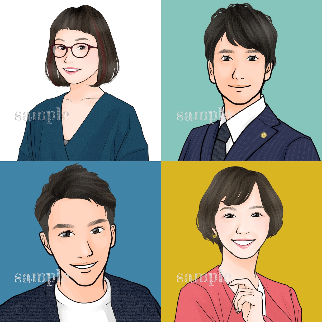 好印象を与えるビジネス向けアイコンを作成します アニメ過ぎず、リアル過ぎない　副業・ビジネス用におすすめ！ イメージ3