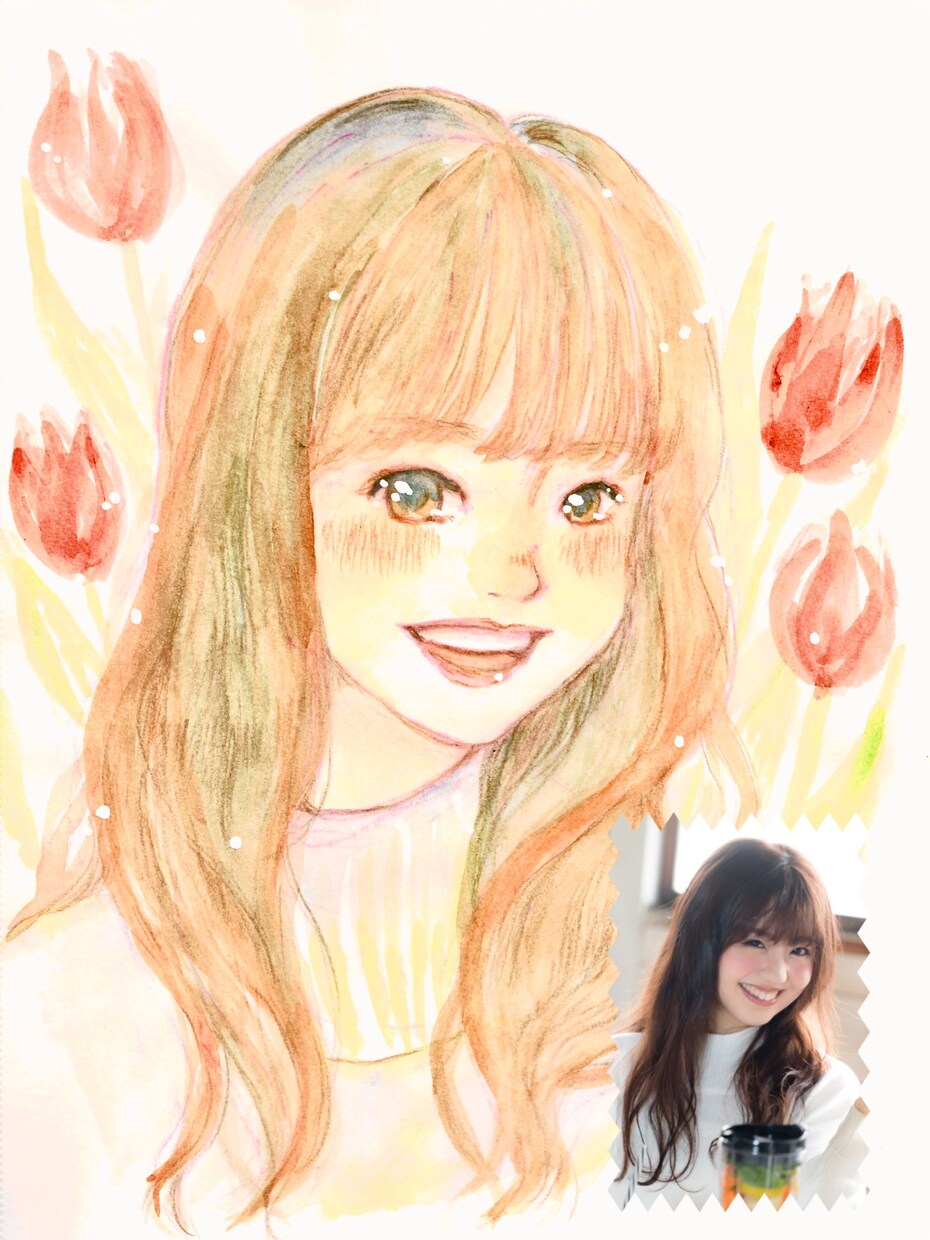 アナログ似顔絵をお描きします 透明水彩と色鉛筆で温かみのある雰囲気に仕上げます イメージ3