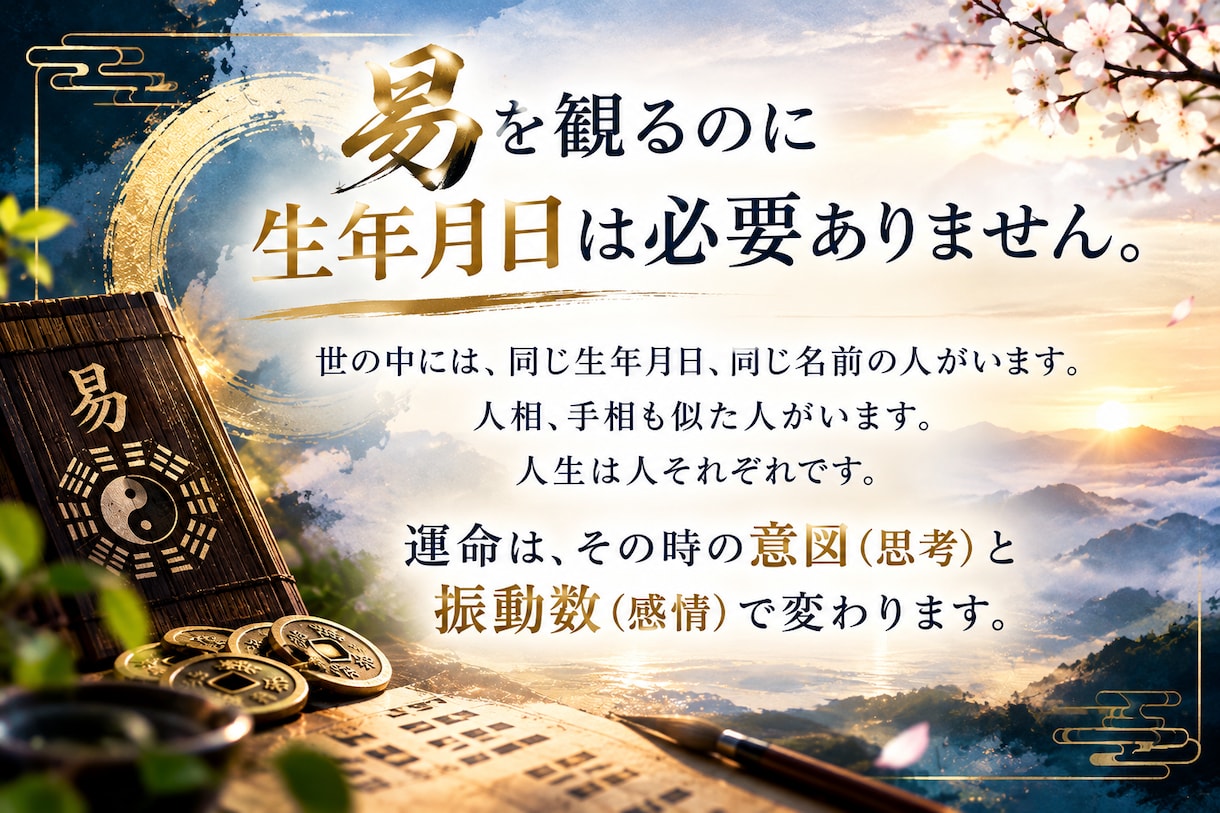 本格周易鑑定で悩みの本質と今後の道筋を鑑定します 周易の知恵で現状と変化を読み解き、進むべき道をお伝えします イメージ2