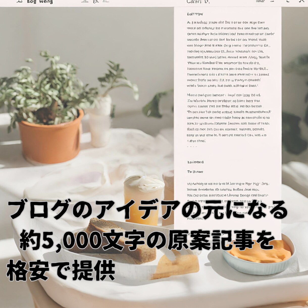 ブログ作成、原案記事を即日ライティングします 3000～5000文字程度の原案記事を格安で提供いたします。 イメージ1