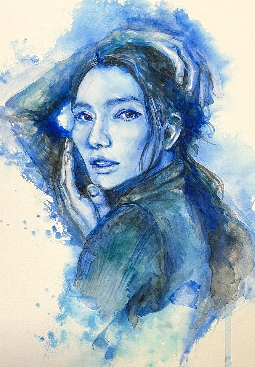 手描き:アナログ:水彩風似顔絵を作成します 日常の風景を 大切な記念日を 色鮮やかに描きます イメージ2