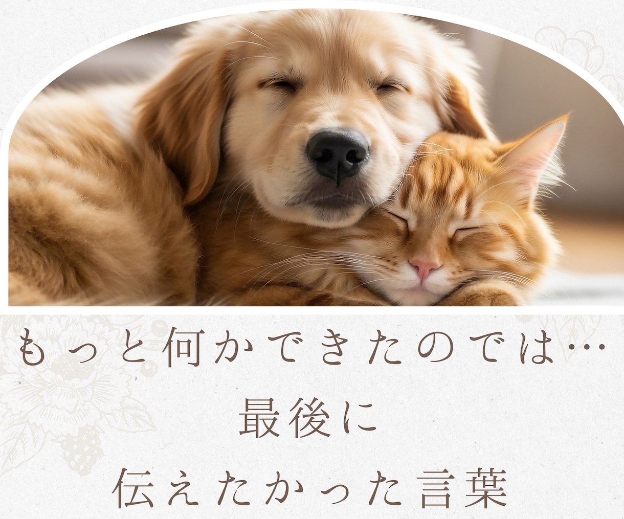 ペットロスの悲しみに寄り添います 悲しみや後悔も安心してお話しください イメージ2