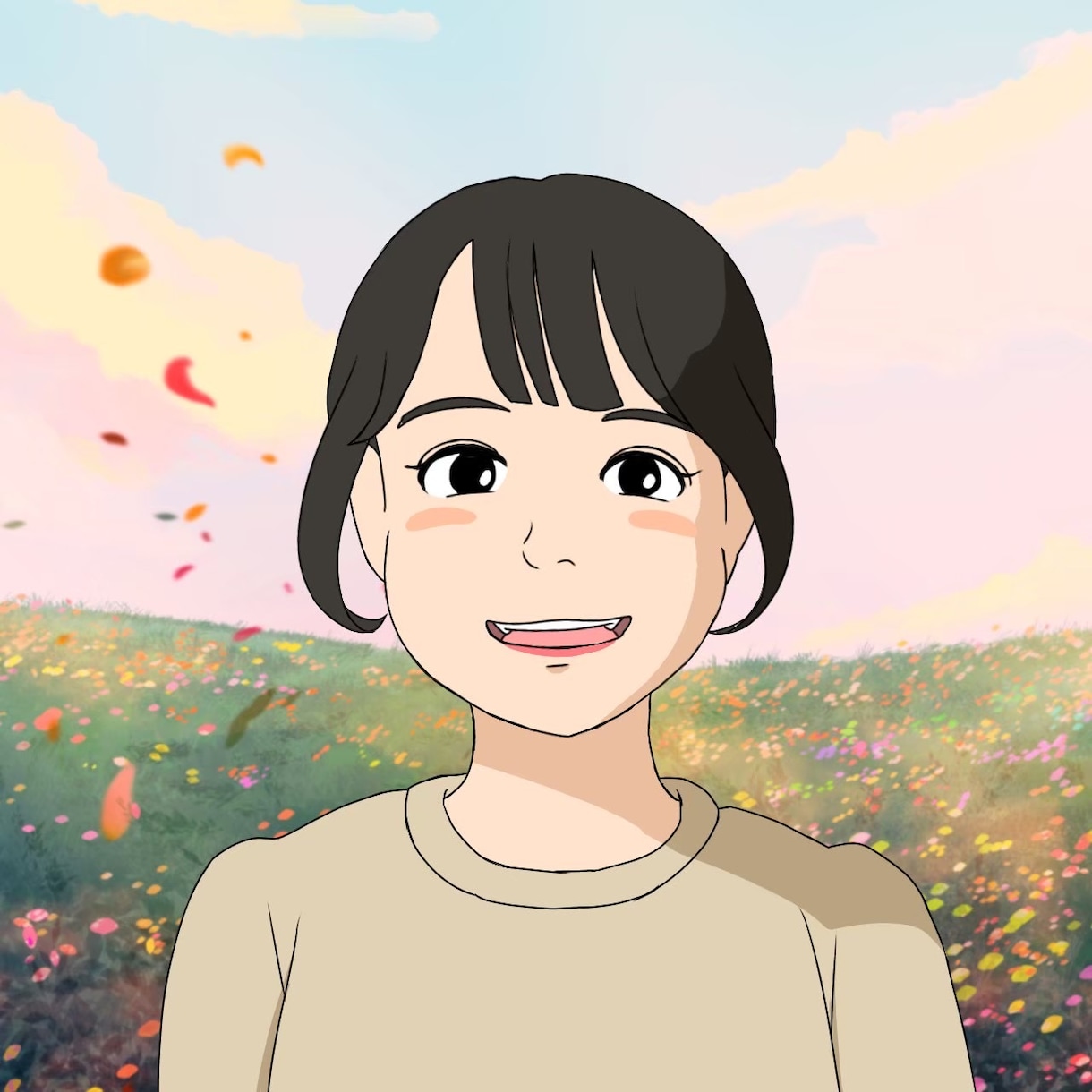 お1人様用♥❁¨̮ジブリ風の似顔絵描きます SNSアイコン、名刺、プレゼントなどにいかがですか？ イメージ7