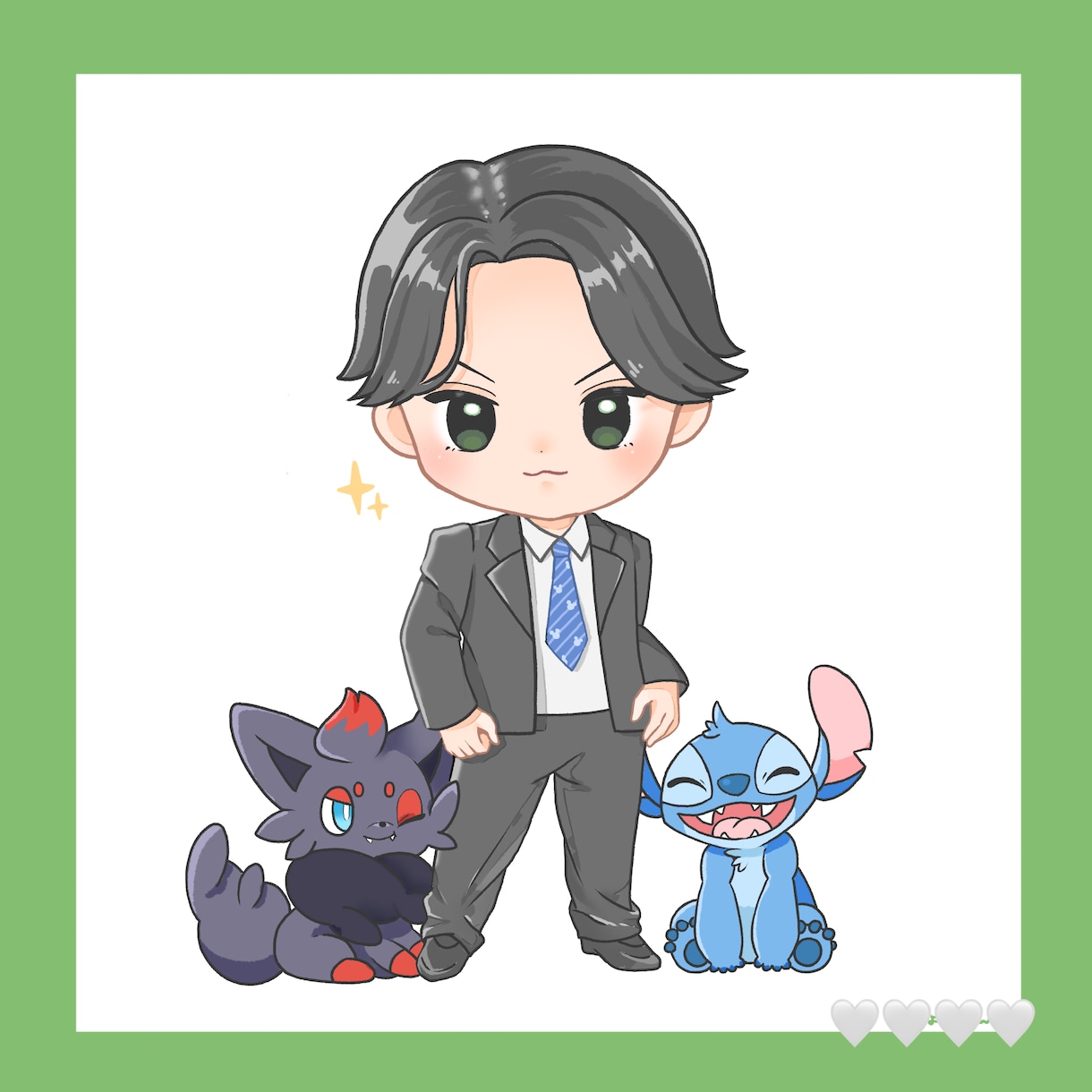 可愛いポップなちびキャラ調で似顔絵描きます ちびキャラ・デフォルメの似顔絵をお描きします！ イメージ3