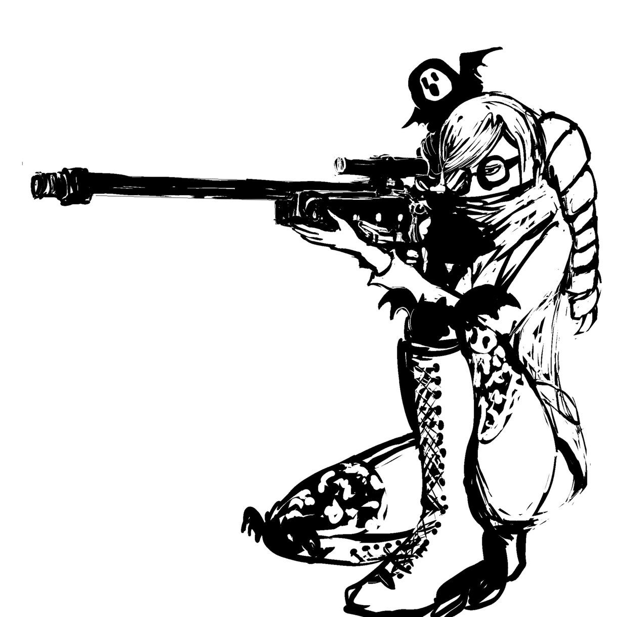 墨絵風、筆風タッチのイラスト描きます 墨絵風、筆描き風の動きのあるタッチで目を惹きます イメージ6