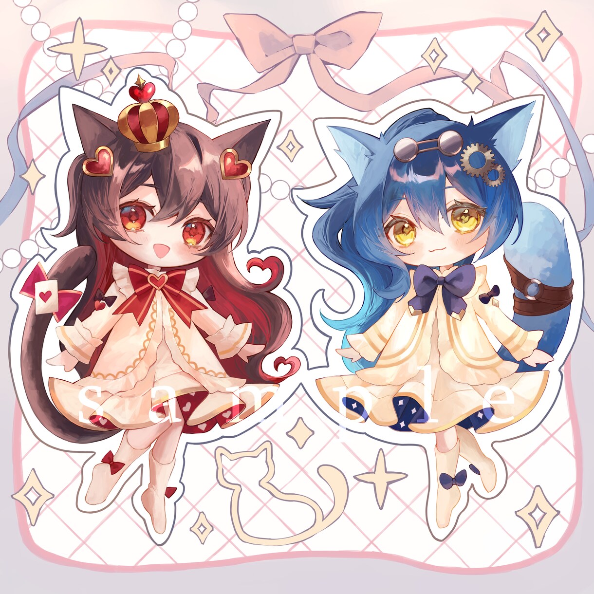 SDキャラ・ミニキャラ制作承ります 可愛いミニキャラを全身で！立ち絵や一枚絵にも໒꒱₊˚✧ イメージ1