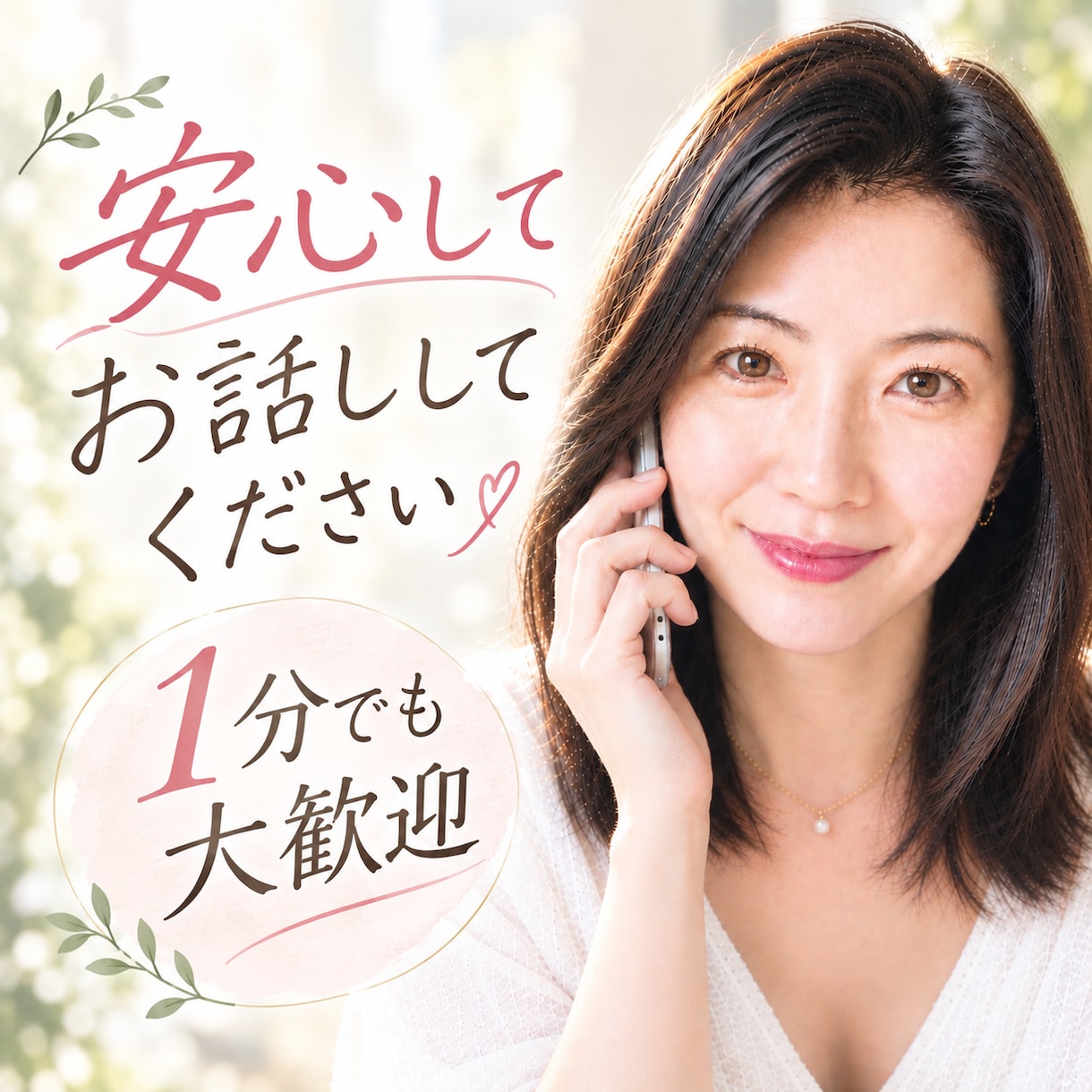 1分でも嬉しい♡元VIPケアナースがお応えします 誰かと話したい1分大歓迎♡ 元VIPケアナースがお聴きします イメージ1