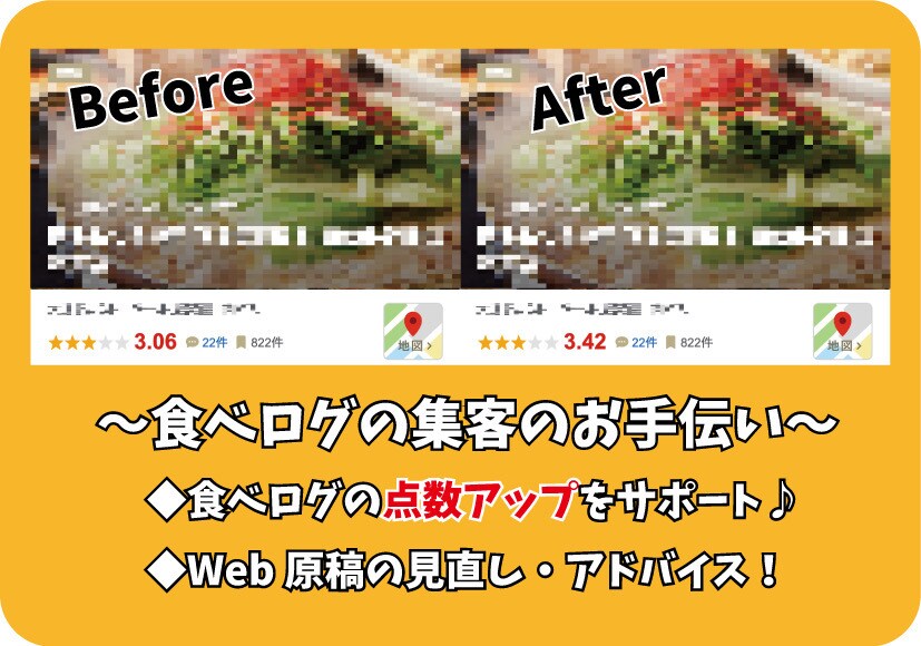 食べログの点数を上げ、集客率アップします 【飲食店必見】集客率アップ♪食べログ運用サポート！ イメージ1