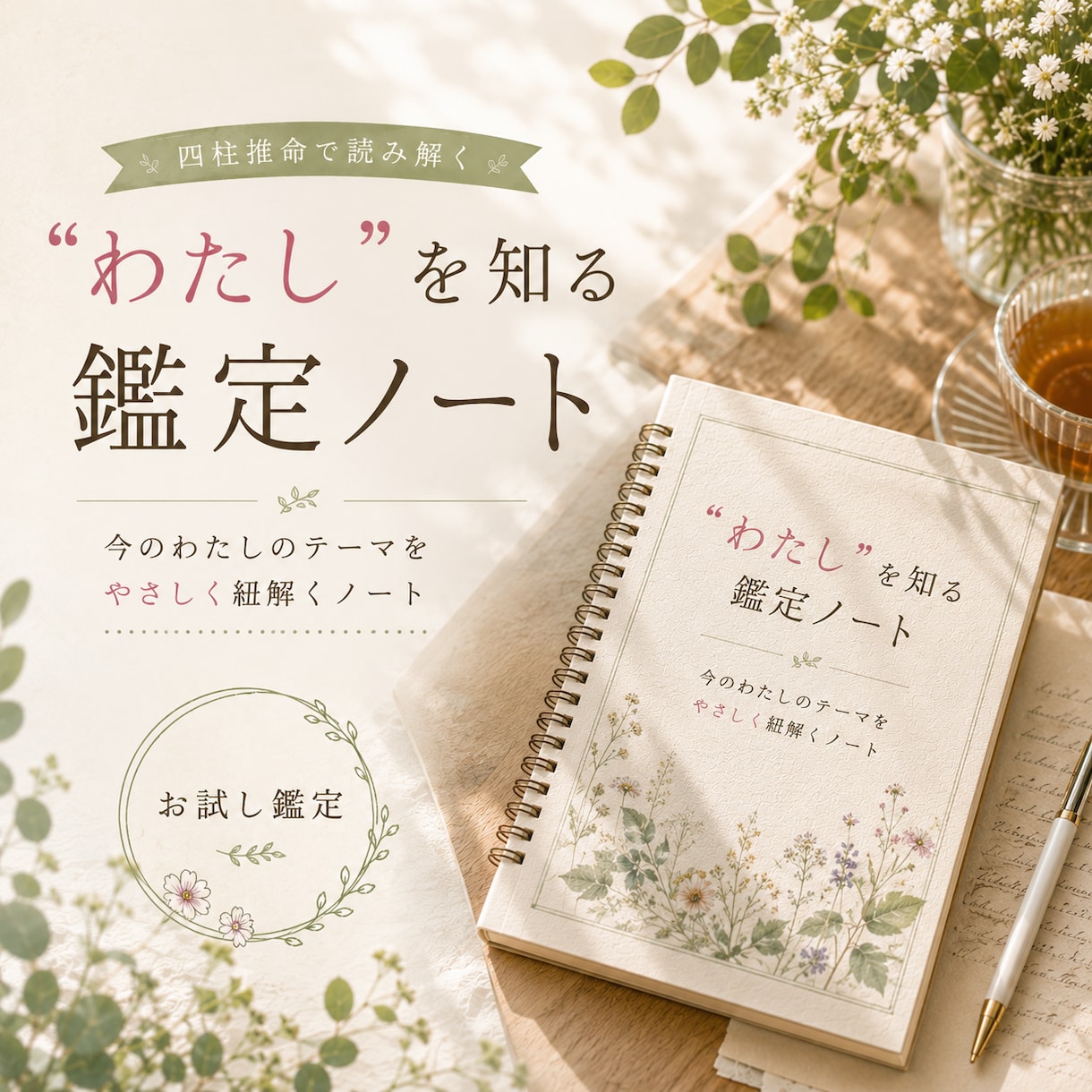 四柱推命で「今のわたし」を知るミニ鑑定をします 自分でも気づいていない魅力や心の癖を、やさしく読み解きます イメージ2