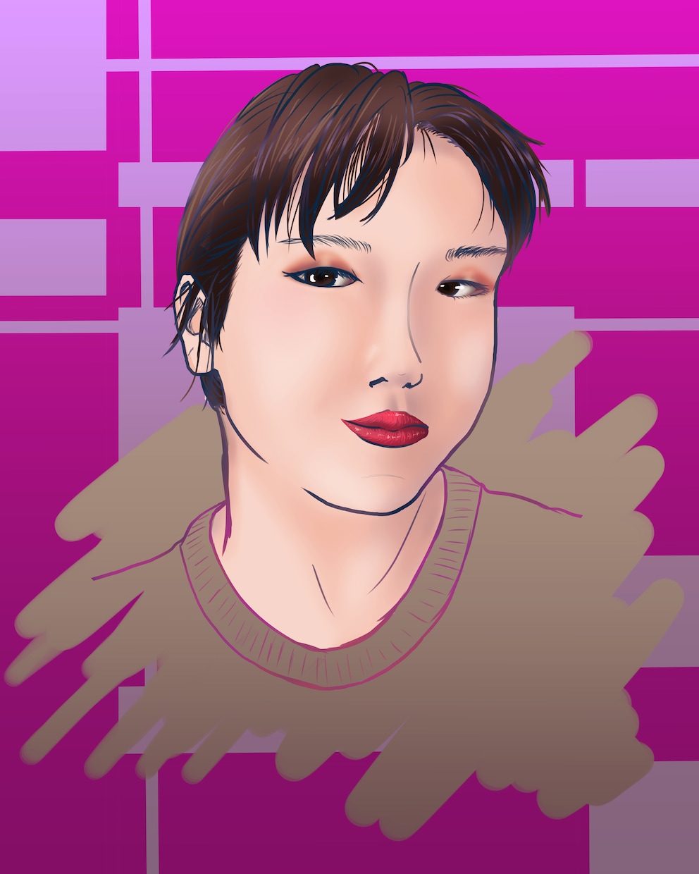SNS用の似顔絵、写真からイケメンや美女に描きます 顔を出すのは恥ずかしい…それなら絵で理想の自分を手に入れよう イメージ1