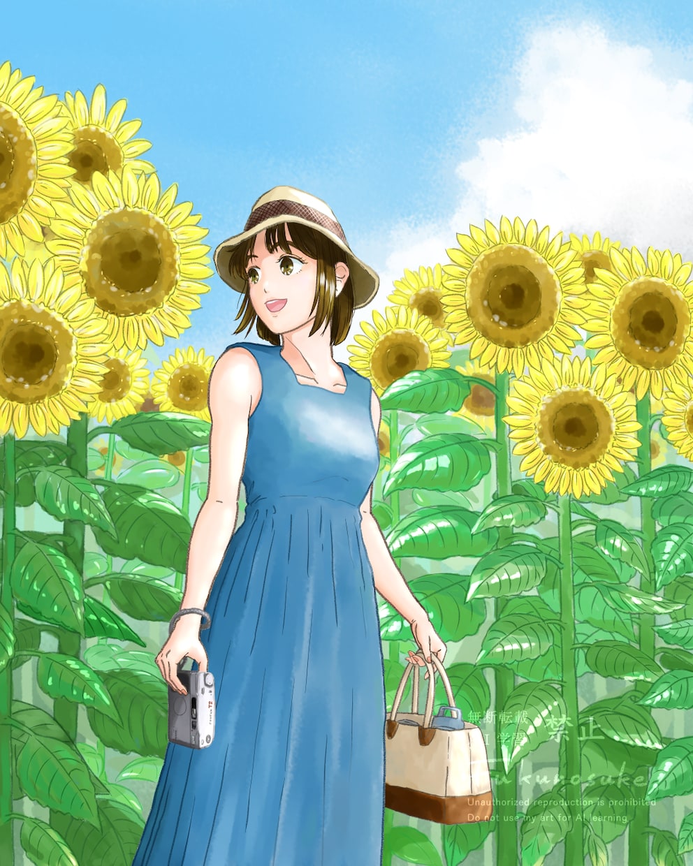スタンダードプラン　デジタルイラスト作成いたします 動植物、背景などを絡めた人物画がおすすめです イメージ1
