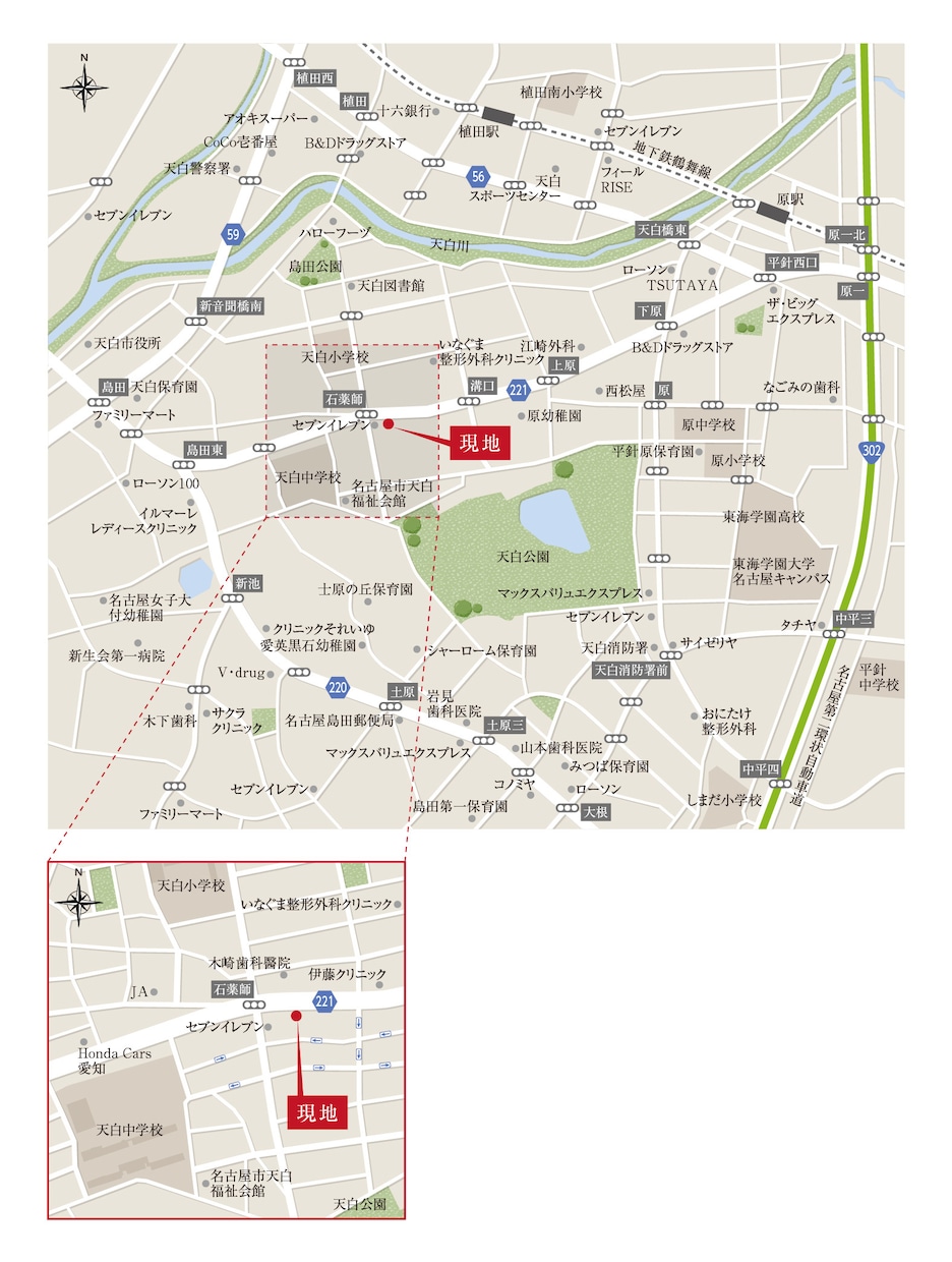 広域の現地案内地図を作成いたします 経験豊富なデザイナーがキレイでわかりやすい、伝わる地図を作成 イメージ2