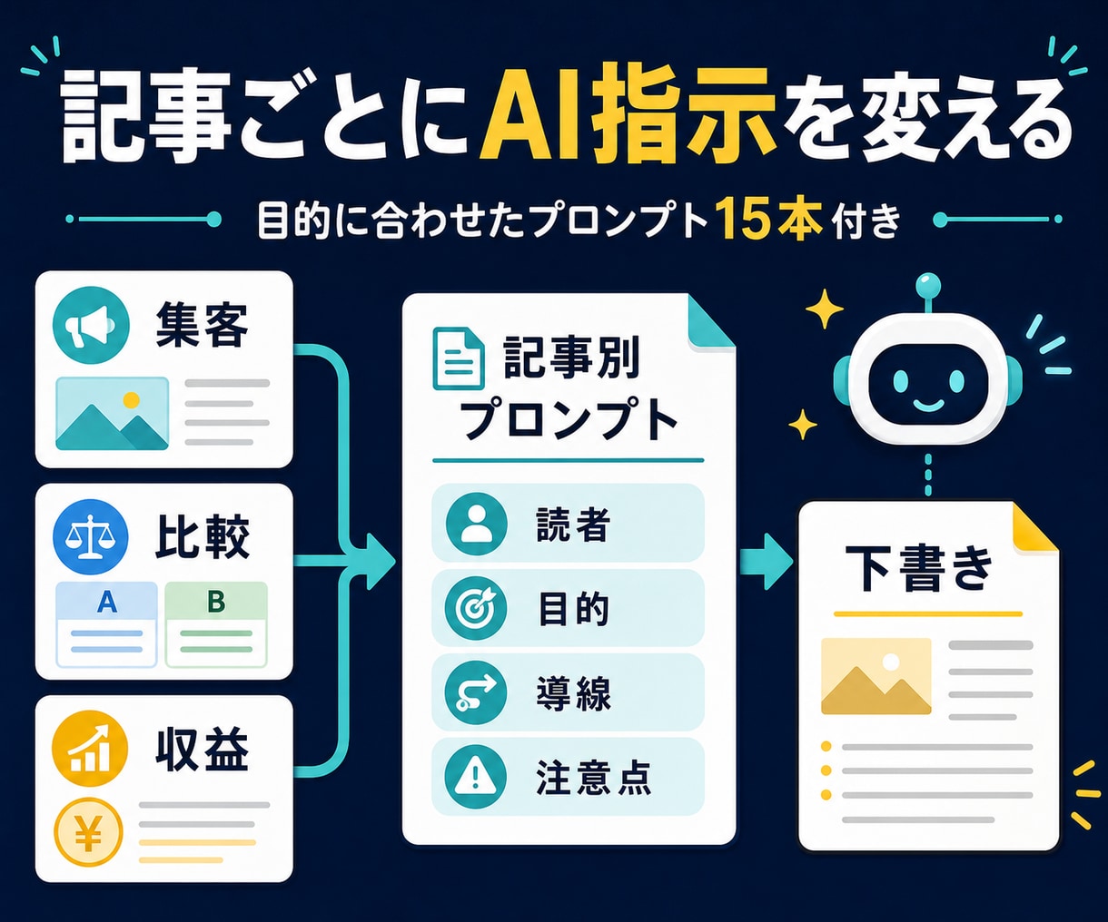 AIで書ける15記事設計【サイト設計&見直し】ます リサーチ済み設計書＋AIプロンプト15本付きでブログが加速 イメージ5